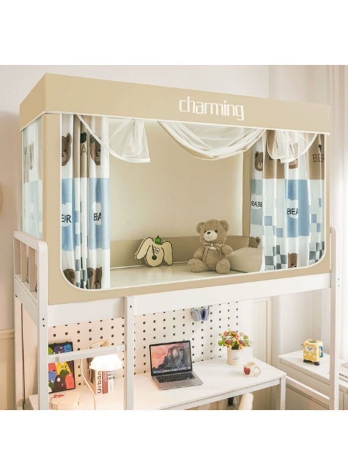 عربست السرير مظلمة الخيام ستارة الإظلام السرير الفردي خيمة ستارة التظليل الطلاب قماش السرير مظلمة البعوض شبكة حماية الخصوصية للطلاب النوم - Image 2